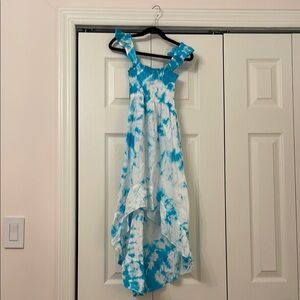 Blue and White Tie-Dye Dress